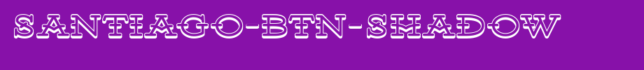 Santiago-BTN-Shadow.ttf is a good English font download
(Art font online converter effect display)