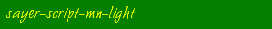 Sayer-Script-MN-Light.ttf是一款不错的英文字体下载(字体效果展示)
