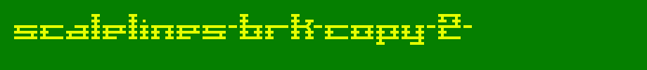 Scalelines-BRK-copy-2-.ttf is a good English font download
(Art font online converter effect display)