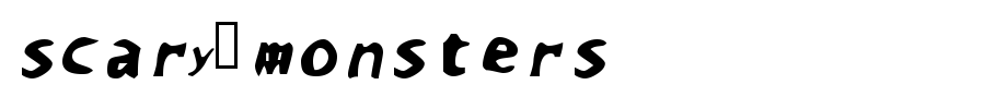 Scary-Monsters_ English font
