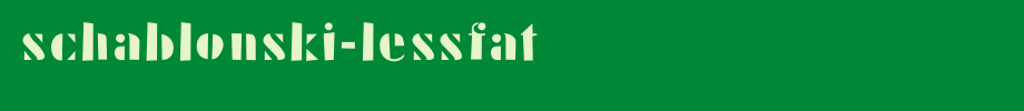 Schablonski-LessFat.ttf is a good English font download
(Art font online converter effect display)