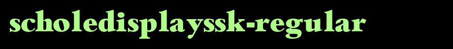 ScholeDisplaySSK-Regular.ttf是一款不错的英文字体下载