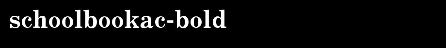SchoolBookAC-Bold.ttf是一款不错的英文字体下载