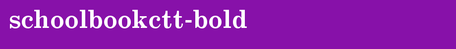 SchoolBookCTT-Bold.ttf是一款不错的英文字体下载