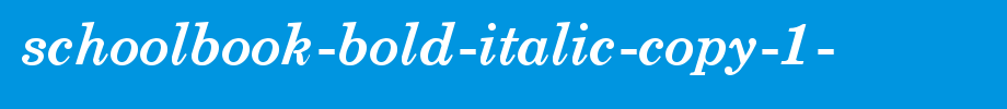 Schoolbook-bold-italic-copy-1-.TTF is a good English font download