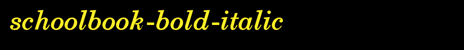 Schoolbook-Bold-Italic.ttf是一款不错的英文字体下载