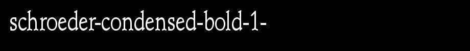 Schroeder-Condensed-Bold-1-.ttf是一款不错的英文字体下载