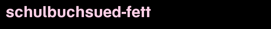 SchulbuchSued-Fett.ttf是一款不错的英文字体下载