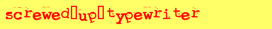 Scrawled-up-typewriter. TTF is a good English font download
(Art font online converter effect display)