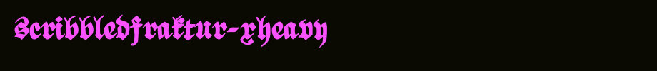 ScribbledFraktur-XHeavy.ttf是一款不错的英文字体下载