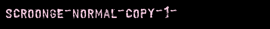 Scroonge-Normal-copy-1-.ttf是一款不错的英文字体下载