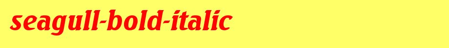 Seagull-Bold-Italic.ttf是一款不错的英文字体下载(字体效果展示)