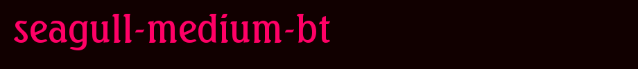 Seagull-Medium-BT.ttf is a good English font download