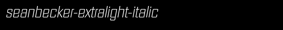 SeanBecker-ExtraLight-Italic.ttf是一款不错的英文字体下载