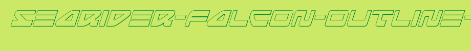Searider-Falcon-Outline-Italic.ttf是一款不错的英文字体下载