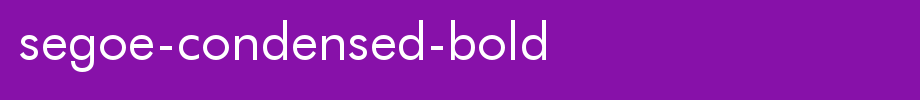 Segoe-Condensed-Bold.ttf是一款不错的英文字体下载