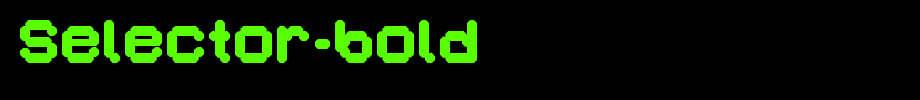 Selector-Bold.ttf是一款不错的英文字体下载