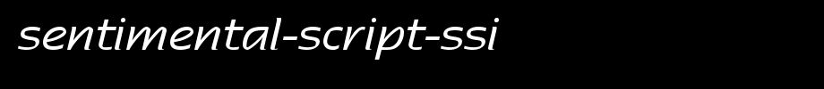 Sentimental-Script-SSi.ttf是一款不错的英文字体下载