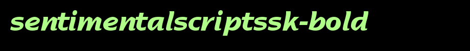 SentimentalScriptSSK-Bold.ttf是一款不错的英文字体下载(字体效果展示)