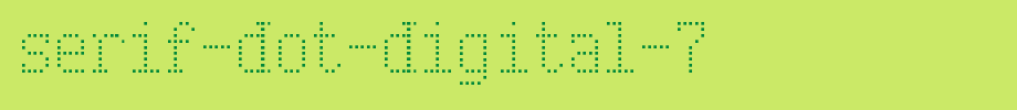 Serif-Dot-Digital-7.ttf是一款不错的英文字体下载(字体效果展示)