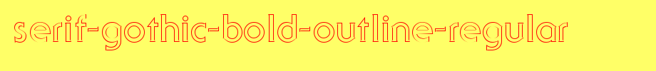 Serif-Gothic-Bold-Outline-Regular.ttf是一款不错的英文字体下载