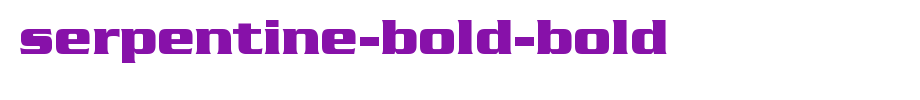 Serpentine-Bold-Bold.ttf是一款不错的英文字体下载