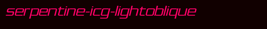 Serpentine-ICG-lightoblique. TTF is a good English font download