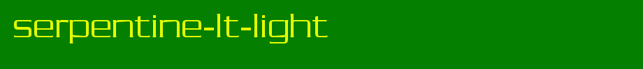 Serpentine-LT-Light.ttf是一款不错的英文字体下载
