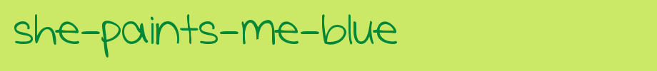 She-Paints-Me-Blue.ttf是一款不错的英文字体下载