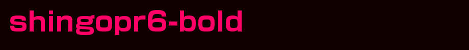 日本外字集字体系列ShinGoPr6-Bold.otf(字体效果展示)