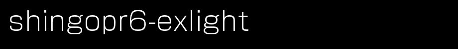 日本外字集字体系列ShinGoPr6-ExLight.otf(艺术字体在线转换器效果展示图)