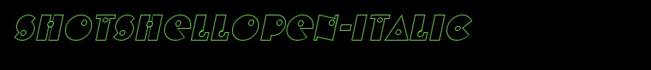 ShotShellOpen-Italic.ttf is a good English font download
(Art font online converter effect display)