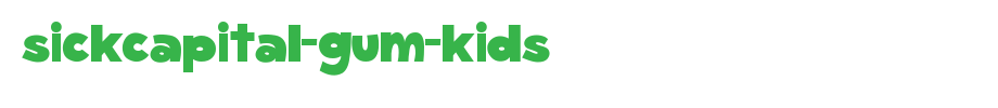 SickCapital-Gum-Kids.ttf是一款不错的英文字体下载的文字样式