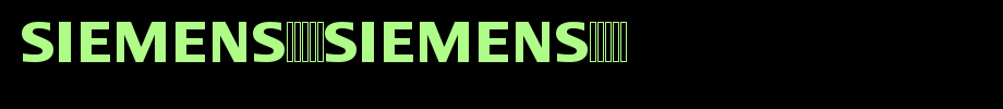 Siemens-Logo.ttf是一款不错的英文字体下载(字体效果展示)