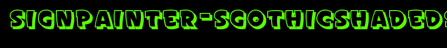 SignPainter-sGothicShadedSC-JL.ttf是一款不错的英文字体下载