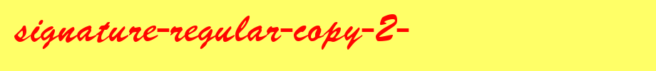 Signature-Regular-copy-2-.ttf是一款不错的英文字体下载