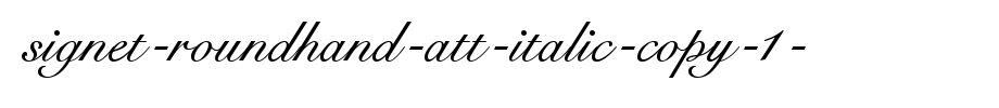 Signet-Roundhand-ATT-Italic-copy-1-.ttf是一款不错的英文字体下载(字体效果展示)