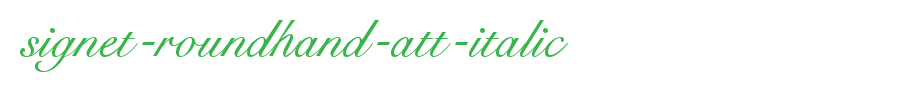 Signet-Roundhand-ATT-Italic.ttf是一款不错的英文字体下载(字体效果展示)