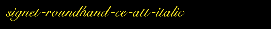 Signet-Roundhand-CE-ATT-Italic.ttf是一款不错的英文字体下载(字体效果展示)