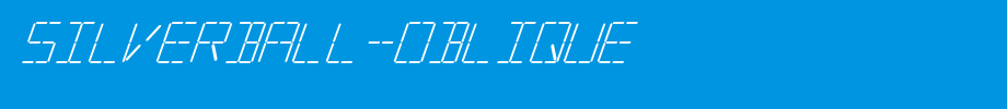 Silverball-Oblique.ttf是一款不错的英文字体下载