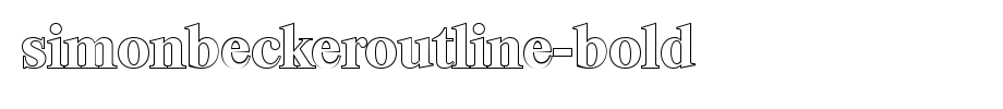 SimonBeckerOutline-Bold.ttf是一款不错的英文字体下载