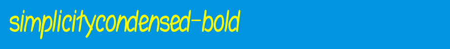 SimplicityCondensed-Bold.ttf是一款不错的英文字体下载