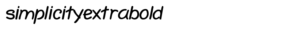 SimplicityExtraBold.ttf是一款不错的英文字体下载(字体效果展示)