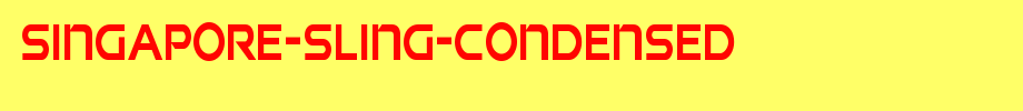 Singapore-Sling-Condensed.ttf是一款不错的英文字体下载(字体效果展示)