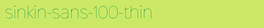 Sinkin-Sans-100-Thin.ttf是一款不错的英文字体下载(字体效果展示)