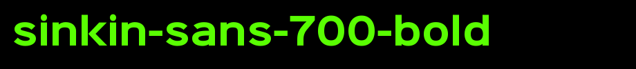 Sinkin-Sans-700-Bold.ttf is a good English font download
(Art font online converter effect display)