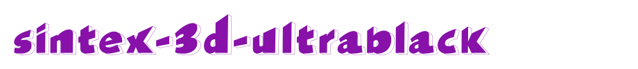 Sintex-3D-UltraBlack.ttf是一款不错的英文字体下载(字体效果展示)