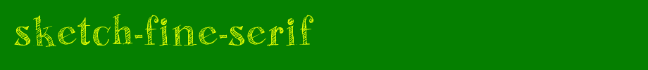 Sketch-Fine-Serif_英文字体(字体效果展示)
