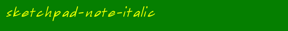 Sketchpad-Note-Italic_英文字体字体效果展示