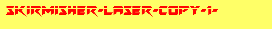 Skirmisher-Laser-copy-1-.ttf是一款不错的英文字体下载